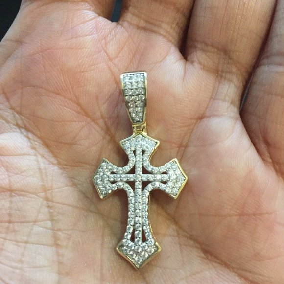 JESUS Silver 925 Pendant Cross CZ Gift New - Picture 4 of 4